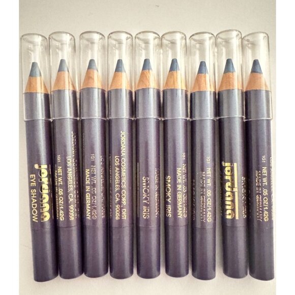 Jordana Eye Shadow Pencil Smoky Iris Lot of 9 New Vintage Made in Germany - Picture 1 of 3